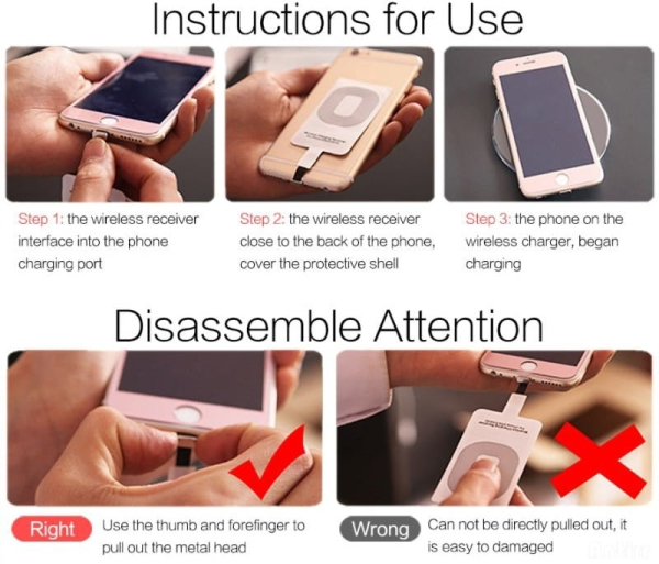 Универсальный Приемник беспроводного зарядного устройства Qi для iPhone, аксессуары для зарядки Android - Image 5